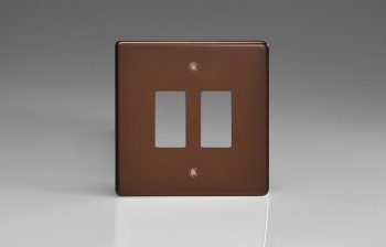 Varilight Mocha 2-Gang Grid Plate (Single Plate) Faceplate