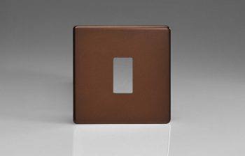 Varilight Screwless Mocha 1-Gang PowerGrid Plate including Yoke (Single Plate)