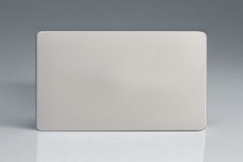 Varilight Flat Plate Screwless Satin Chrome Double Blank Plate