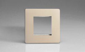 Varilight Flat Plate Screwless Satin Chrome DataGrid Plate (2 Grid Spaces)