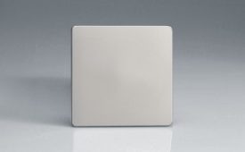 Varilight Flat Plate Screwless Satin Chrome Single Blank Plate