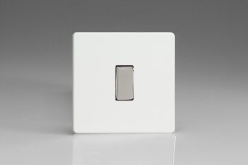 Varilight Flat Plate Screwless Premium White 1-Gang 10A 1- or 2-Way Rocker Switch