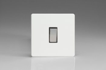 Varilight Flat Plate Screwless Premium White 1-Gang 20A Double Pole Rocker Switch