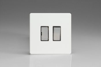 Varilight Flat Plate Screwless Premium White 13A Switched Fused Spur with Metal Inserts