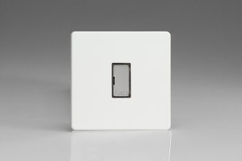 Varilight Flat Plate Screwless Premium White 13A Unswitched Fused Spur with Metal Inserts