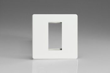 Varilight Flat Plate Screwless Premium White DataGrid Plate (1 Grid Space)