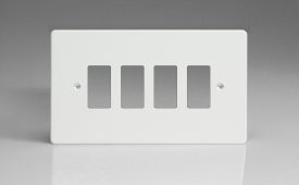 Varilight Premium White 4-Gang Grid Plate (Twin Plate) Faceplate