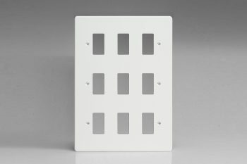 Varilight Premium White 9-Gang Grid Plate (Triple Twin Plate) Faceplate