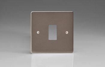 Varilight Pewter 1-Gang Grid Plate (Single Plate) Faceplate