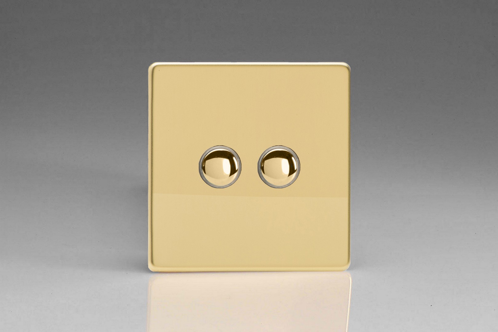 Flat Plate Screwless Polished Brass 2