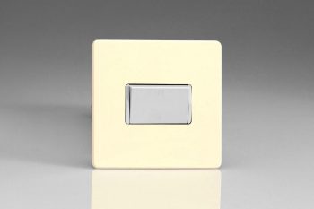 Varilight Flat Plate Screwless White Chocolate Product Description: 10A Fan Isolating Switch (3 Pole)