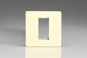 Varilight Flat Plate Screwless White Chocolate DataGrid Plate (1 Grid Space)