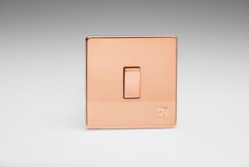 Varilight Antimicrobial Screwless Copper 1 Gang 10 Amp 1 or 2-Way Rocker Switch