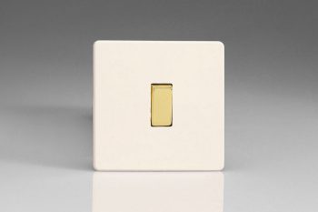 Varilight Flat Plate Screwless Primed Vogue 1-Gang 10A Intermediate Rocker Switch