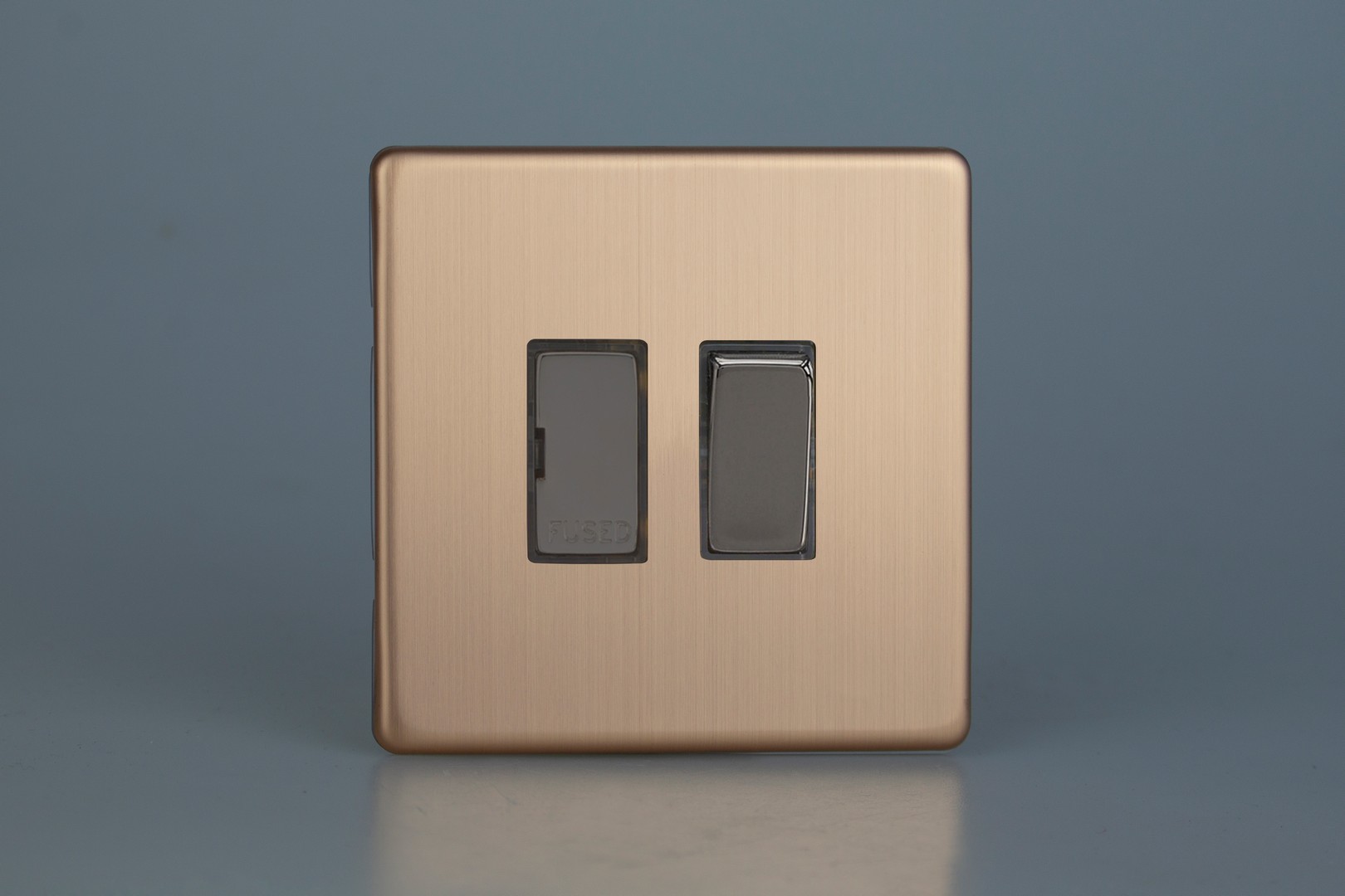 Varilight Urban Screwless Brushed Copper 13A Switched Fused Spur 