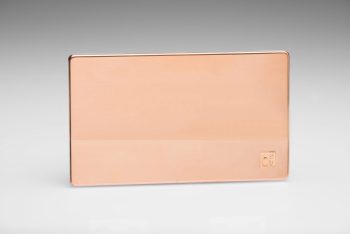 Varilight Antimircobial Screwless Copper Double Blanking Plate