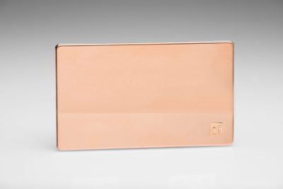 Varilight Antimircobial Screwless Copper Double Blanking Plate