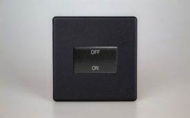 Varilight Urban Screwless Matt Black 10A Fan Isolating Switch (3 Pole)