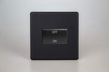 Varilight Urban Screwless Matt Black 10A Fan Isolating Switch (3 Pole)