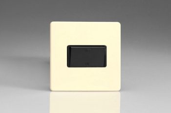 Varilight Flat Plate Screwless Primed 10A Fan Isolating Switch (3 Pole)