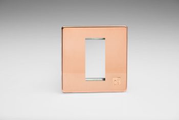 Varilight Flat Plate Screwless CU29 Raw Copper DataGrid Plate (1 Grid Space)