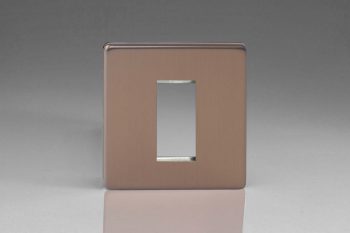 Varilight Urban Screwless Brushed Bronze DataGrid Plate (1 Grid Space)