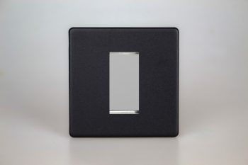 Varilight Urban Screwless Matt Black DataGrid Plate (1 Grid Space)