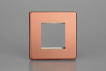 Varilight Urban Screwless Brushed Copper DataGrid Plate (2 Grid Spaces)
