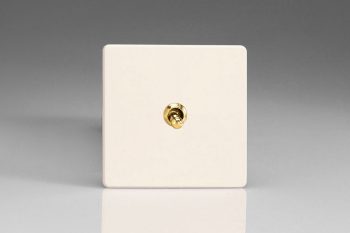 Varilight Flat Plate Screwless Primed Vogue 1-Gang 10A 1- or 2-Way Toggle Switch