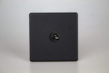 Varilight Urban Screwless Matt Black 1-Gang 10A Intermediate Toggle Switch