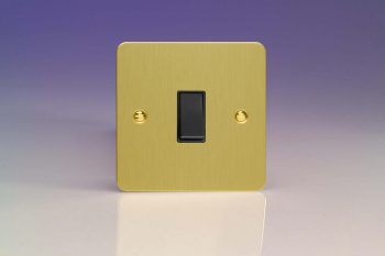 Varilight Ultraflat Brushed Brass 1-Gang 10A Retractive Switch