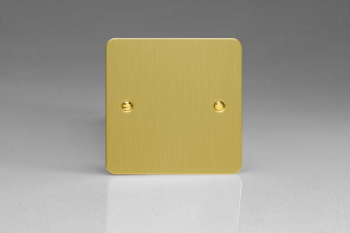 Varilight Ultraflat Brushed Brass Single Blank Plate