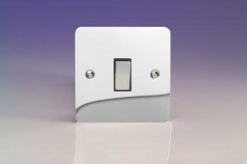 Varilight Ultra Flat Polished Chrome 1-Gang 20A Double Pole Rocker Switch