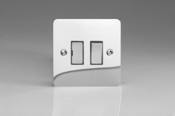 Varilight Ultraflat Polished Chrome 13A Switched Fused Spur with Metal Inserts