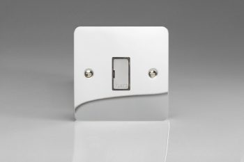 Varilight Ultraflat Polished Chrome 13A Unswitched Fused Spur with Metal Inserts