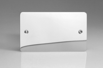 Varilight Ultraflat Polished Chrome Double Blank Plate