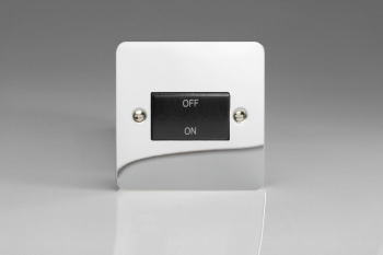 Varilight Ultraflat Polished Chrome 10A Fan Isolating Switch (3 Pole)