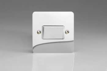 Varilight Ultraflat Polished Chrome 10A Fan Isolating Switch (3 Pole)