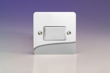 Varilight Ultraflat Polished Chrome 10A Fan Isolating Switch (3 Pole)
