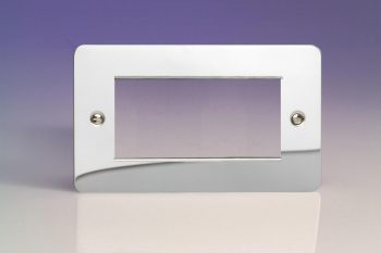 Varilight Ultraflat Polished Chrome DataGrid Plate T/Plate (4 Grid Space)