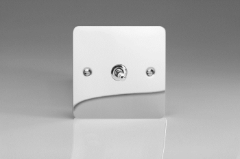 Varilight Ultraflat Polished Chrome 1-Gang 10A 1- or 2-Way Toggle Switch
