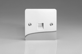 Varilight Ultraflat Polished Chrome 1-Gang Telephone Master Socket