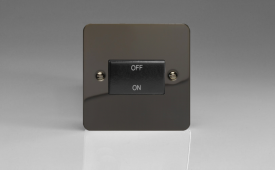 Varilight Ultraflat Iridium Black 10A Fan Isolating Switch (3 Pole)
