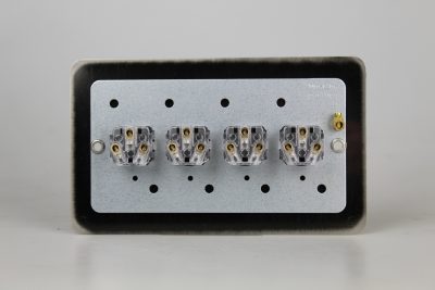 Varilight Ultraflat Iridium Black 4-Gang 6A 1- or 2-Way Push-On/Off Impulse Switch (Twin Plate) - Image 2