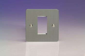 Varilight Ultraflat Brushed Steel DataGrid Plate (1 Grid Space)