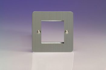 Varilight Ultraflat Brushed Steel DataGrid Plate (2 Grid Spaces)