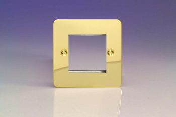 Varilight Ultraflat Polished Brass DataGrid Plate (2 Grid Spaces)
