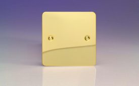 Varilight Ultraflat Polished Brass Single Blank Plate