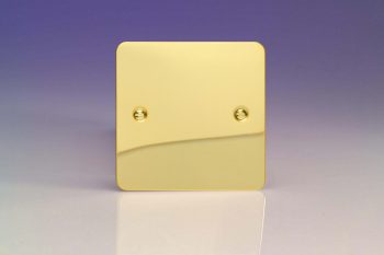 Varilight Ultraflat Polished Brass Single Blank Plate
