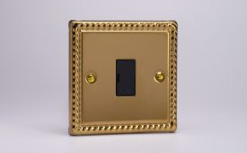 Varilight Classic Georgian Brass 13A Unswitched Fused Spur